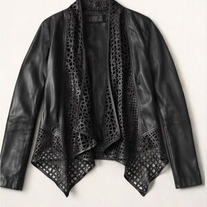 Laser cut, LA made boutique soft leather jacket